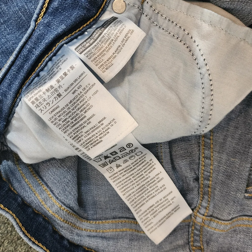 LEVI'S Mens All in Motion Straight Leg Jeans Blue Size 32